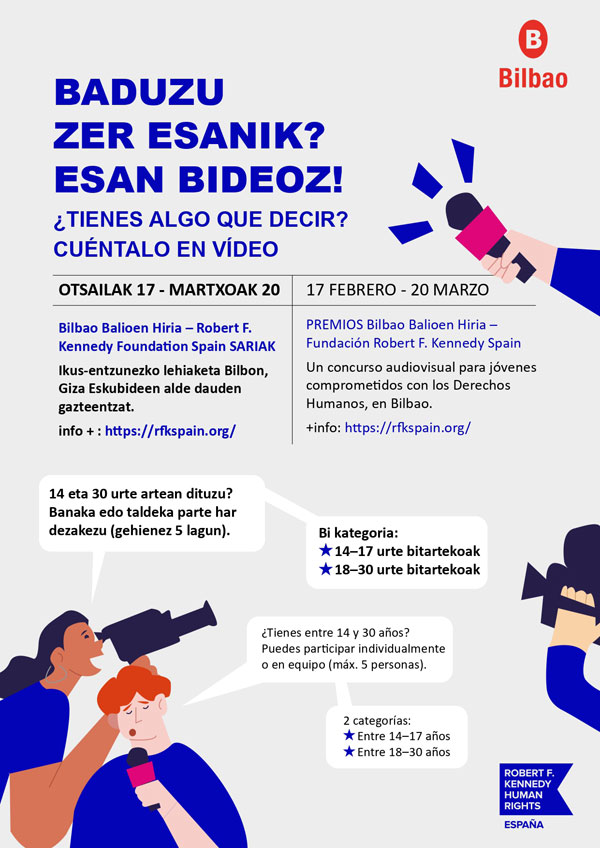 Premios Bilbao Balioen Hiria – Fundación RFK Human Rights Spain